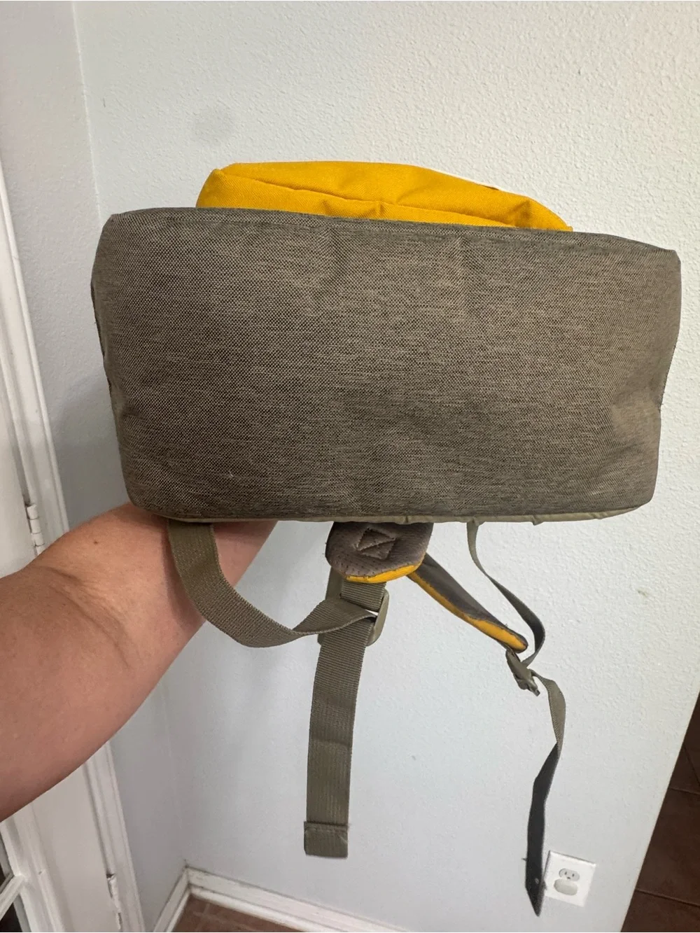Dakine Mustard Yellow Backpack with Olive Brown Base